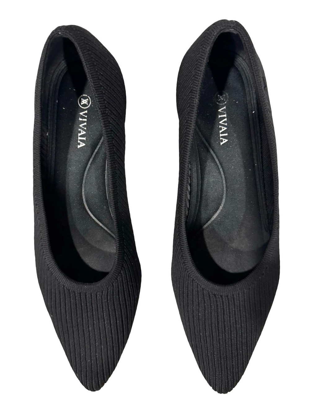 BARELY USED, RARE Vivaia Women's Black Pointed Wedges (7.5)
